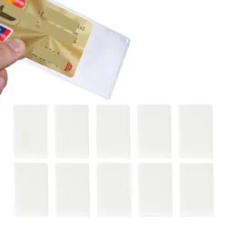 10 Pack Plastic Card Holder for Wallet Single Business Card Sleeve Waterproof Cards Plastic Protector for Credit Card Business