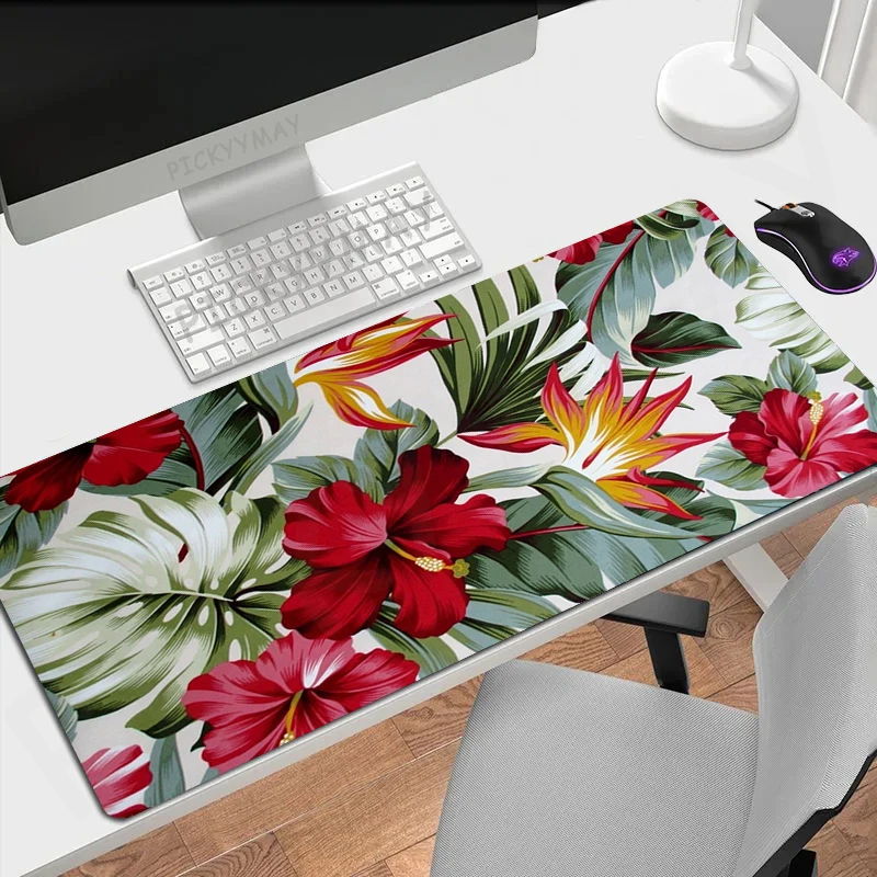 لوحة ماوس بتصميم زهرة، لوحة ماوس ألعاب كبيرة، لوحة ماوس ألعاب XXL، حصيرة لوحة مفاتيح كبيرة، وسادة مكتب للكمبيوتر المحمول