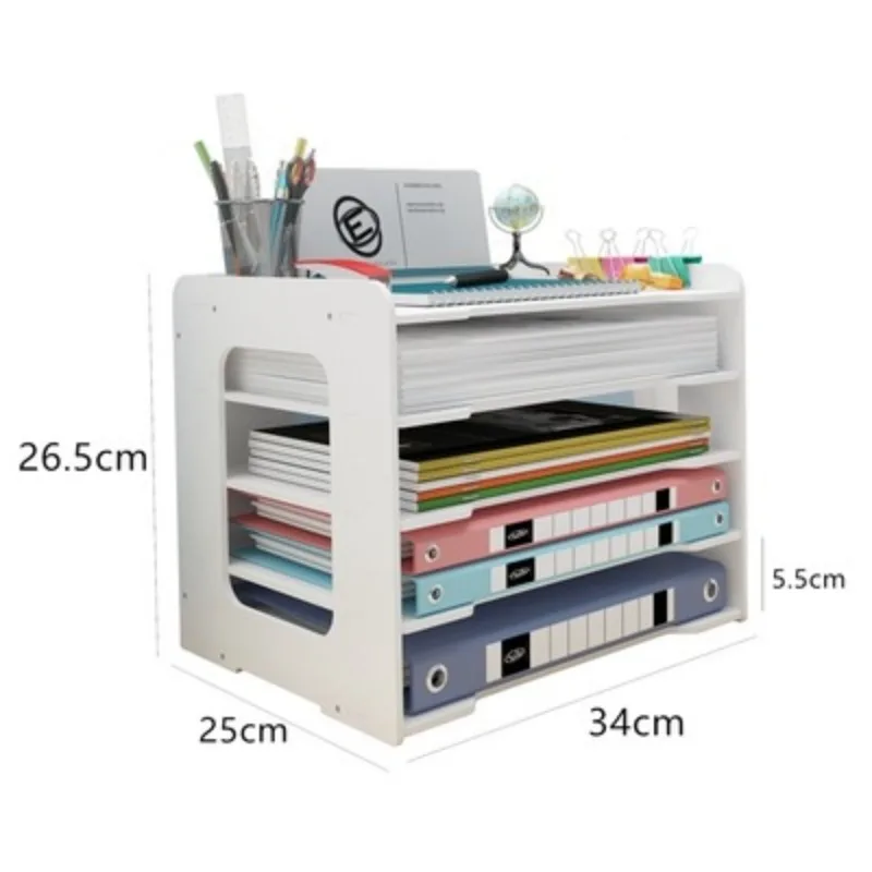 5 Tier File Document Holder with High Load-bearing Capacity Height of Each Layer 5.5cm