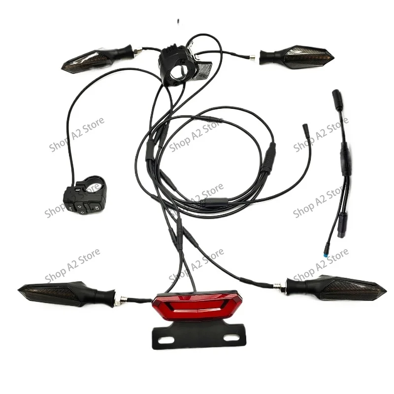 Набір покажчиків повороту для електричного велосипеда Ebike 24V 36V 48V Flow Flashing Waterproof Cable