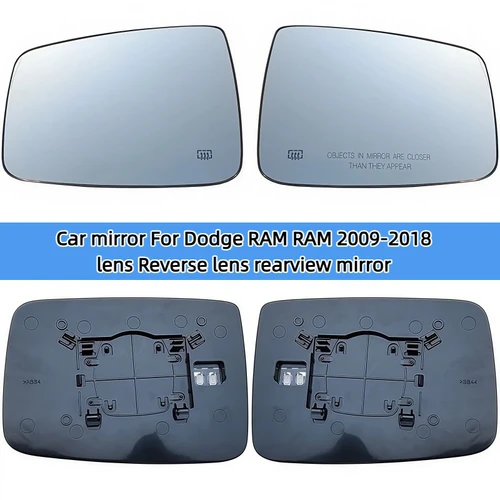 Imagen 1 del producto Espejo de coche para Dodge RAM RAM 2009-2018 lente de marcha atrás espejo retrovisor superficie de espejo calefacción vidrio OE: 68050299AA / 68050298AA