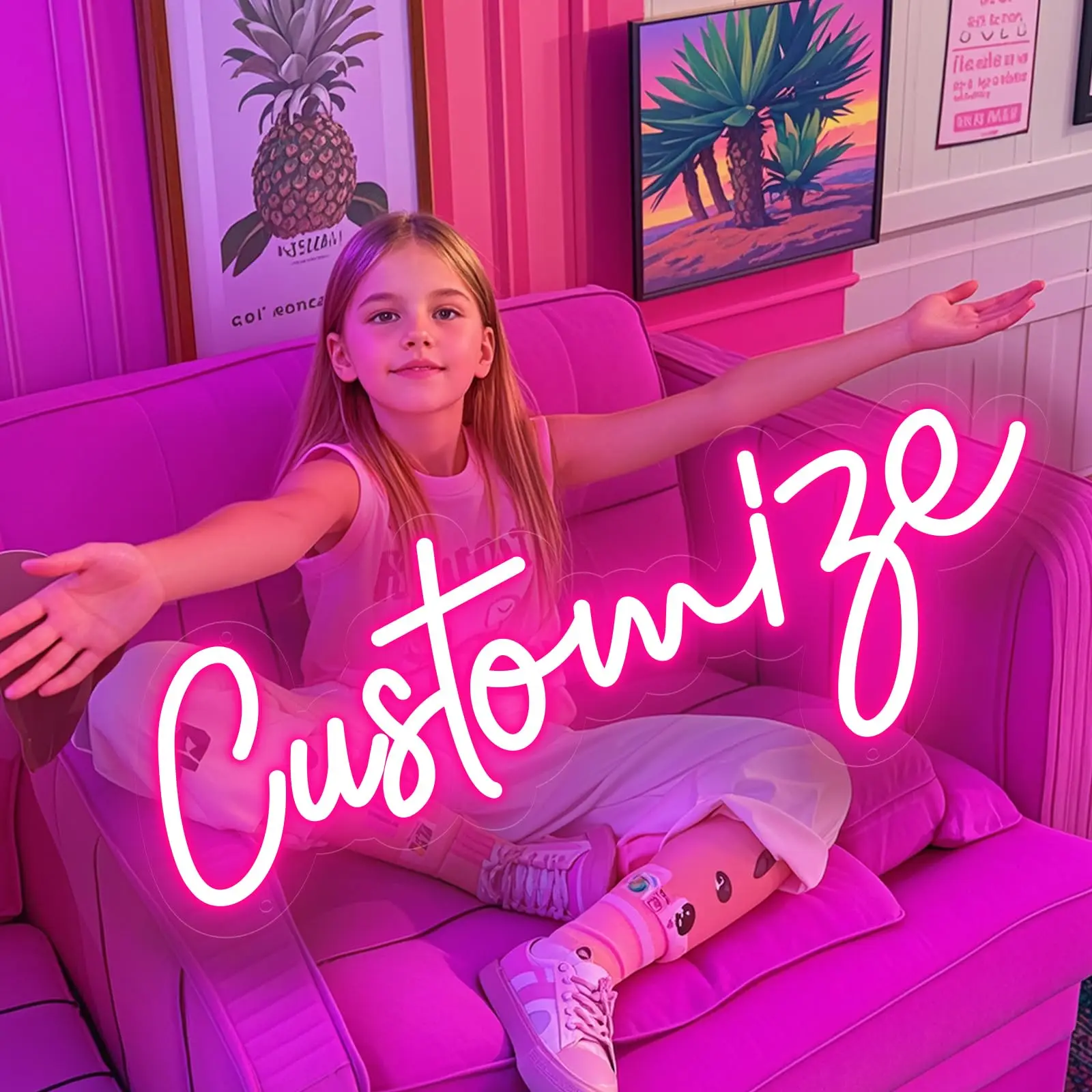 

Custom Neon Sign, LED Name Signs Personalized for Bedroom Decor, Light Up Sign Customizable for Bar Wedding Birthday Party Gifts