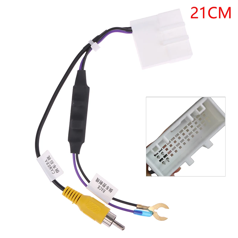 One-Piece DIY 24Pin Car Reverse Cam Video Output Cable, Auto Accessory