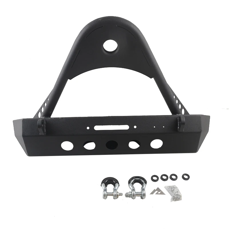 Hot sale wholesale business car accessories metal off-road parts front bumper for Jeep wrnagler JK 07+