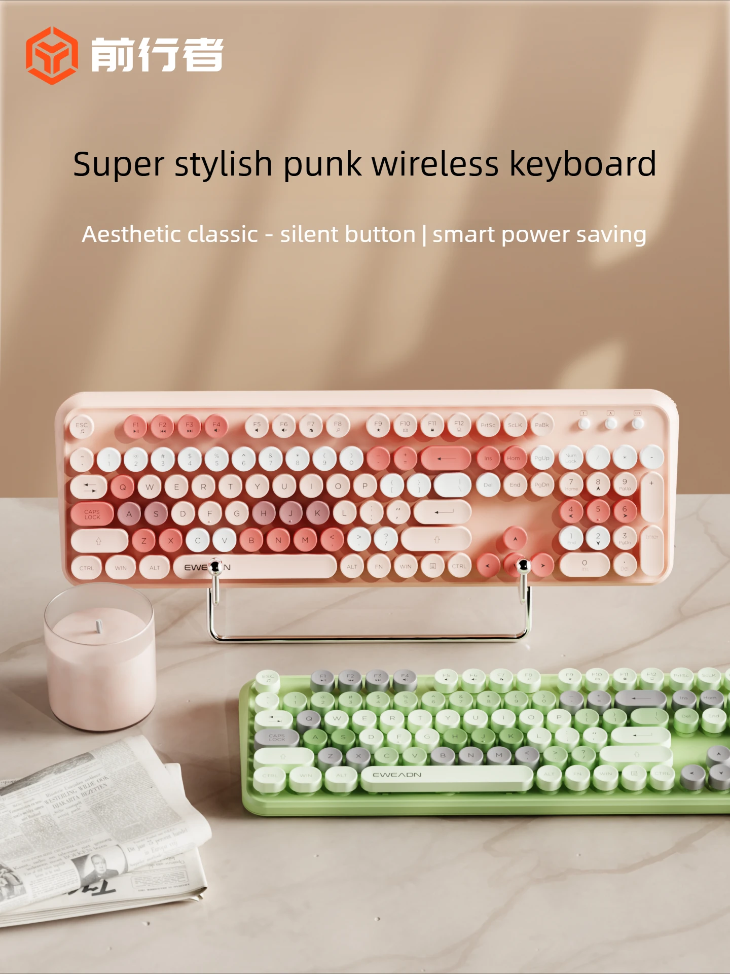 

Беспроводной комплект клавиатура+мышь EWEADN V96, 104 клавиши, 2.4G, бесшумный, для офиса и игр, ретро-дизайн, эргономичный, для Windows и ноутбуков