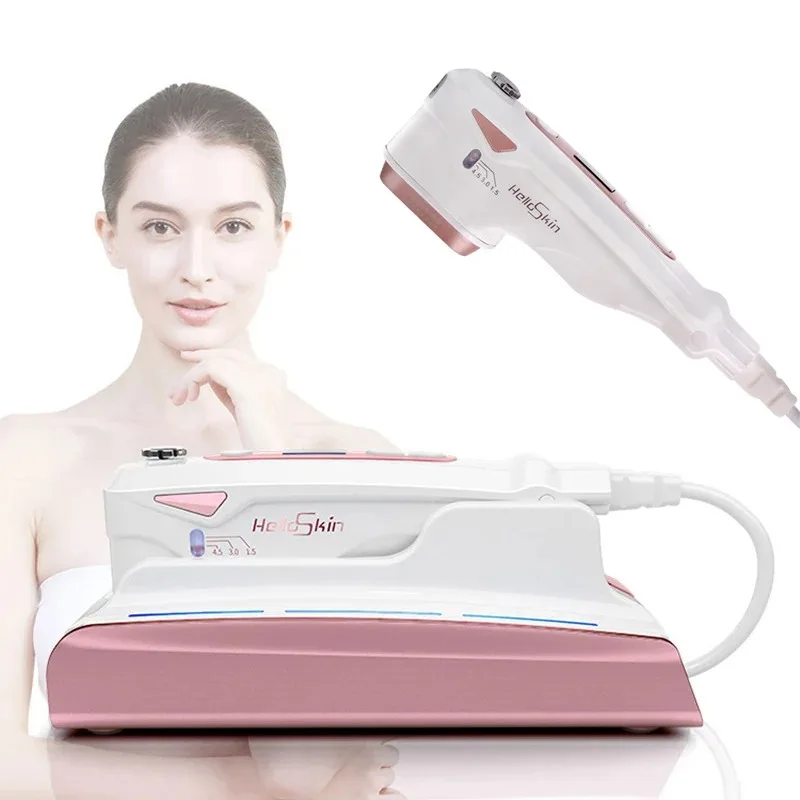 Hifu Macchina di bellezza focalizzata Mini Hifu Terapia Rafforzamento della pelle Lifting del viso Dispositivo delicato per lo sbiancamento della pelle Antirughe Invecchiamento