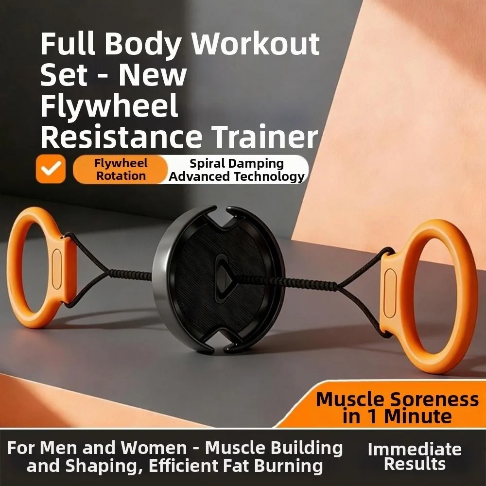 Adjustable Arm Chest Trainer Flywheel Rotation Strength Trainer Chest Expander Anti-Slip Handle Foldable