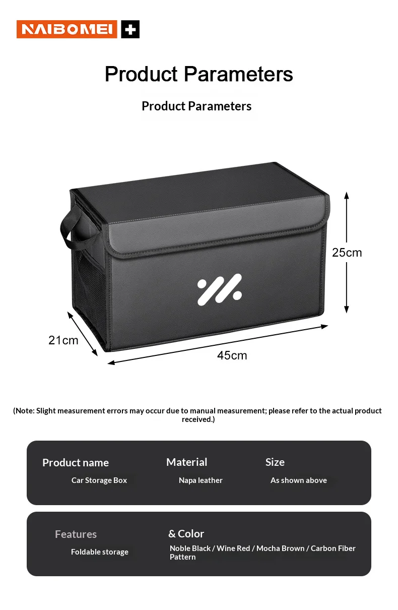 

Car Trunk Foldable Storage Box Multi-Purpose Storage Organizer Bag Large-Capacity Stowing Tidying Bag For IM L6 L7 LS6 LS7