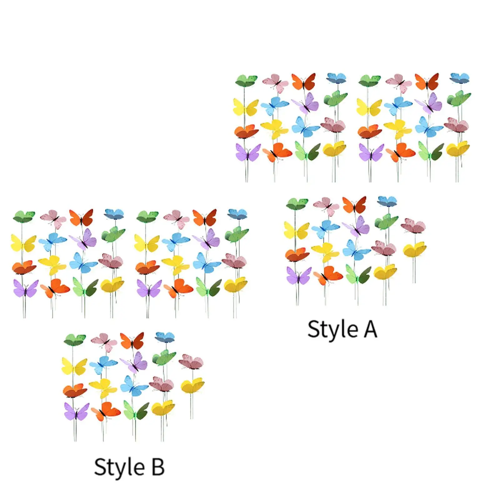 

50Pcs Butterfly Garden Stakes Gardening Patio Butterfly Decorations Outdoor