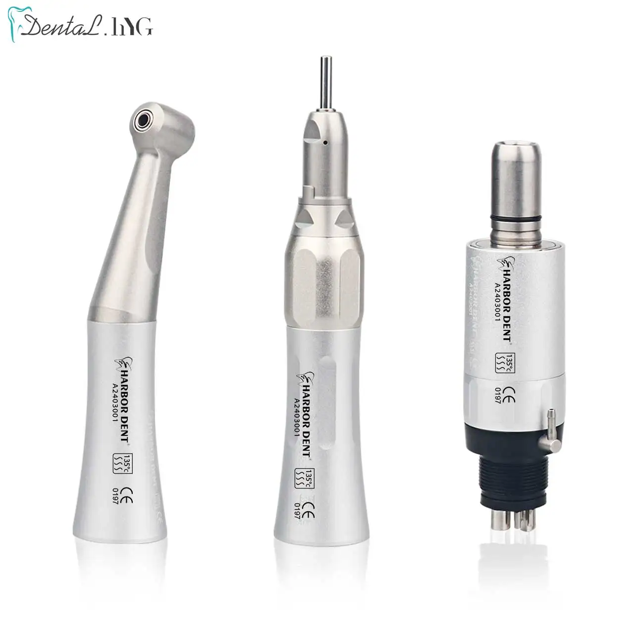 

Dental Low Speed Contra Angle Mini Air Motor for Dentist Straight Handpiece Kit External Water Spray Push Button 2/4 Holes