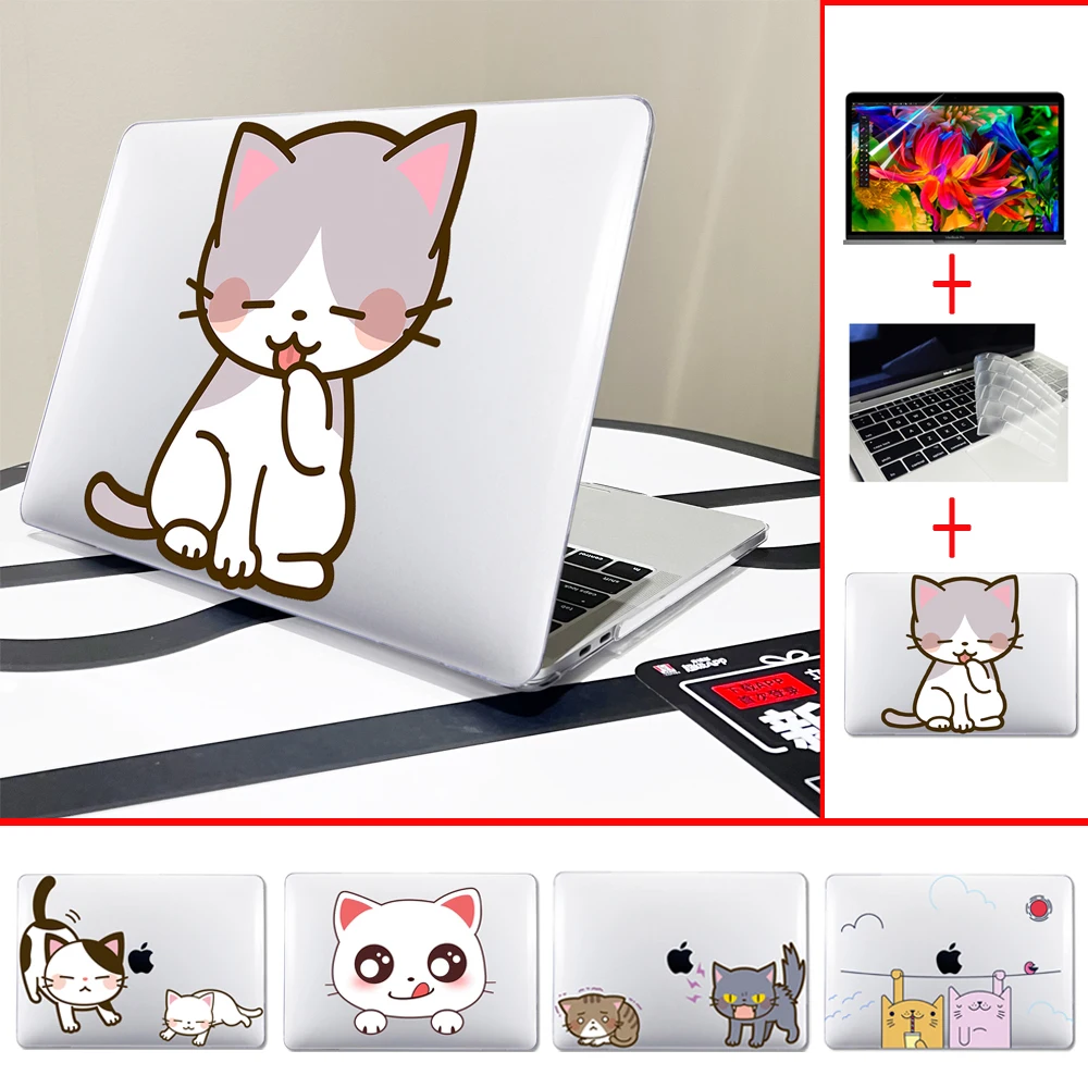 Süße Katze Laptop-Tasche für MacBook Air 13 15,3 m1 m2 Pro 13 14 16 incha2941a2681a2179a2337a2338a2289 Touch Bar/ID-Abdeckung