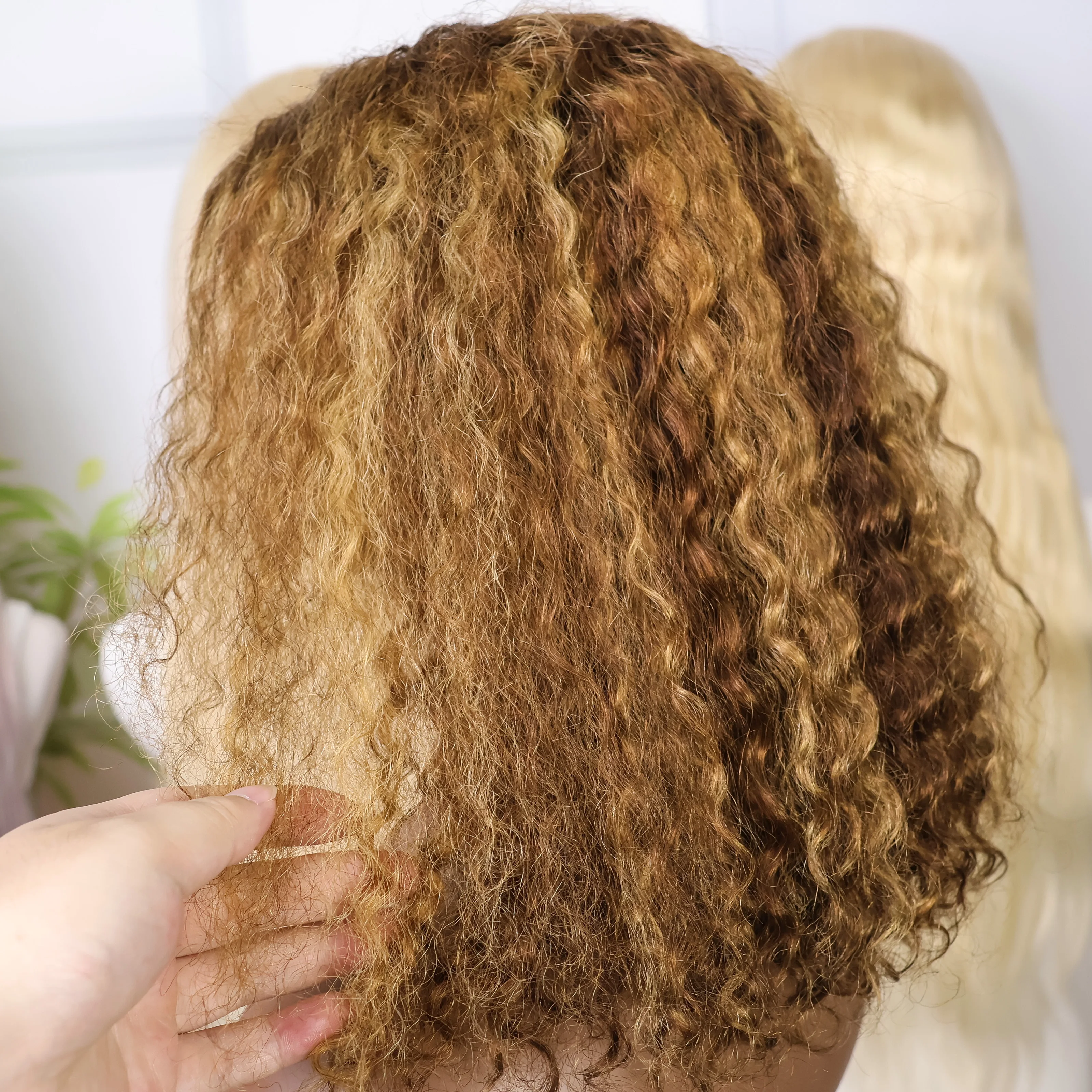 تسليط الضوء على أومبير موجة عميقة بوب 13x4 Hd الدانتيل الباروكة الأمامية البرازيلي شعر بشري مجعد الباروكات 427 موجة المياه الملونة قصيرة بوب شعر مستعار