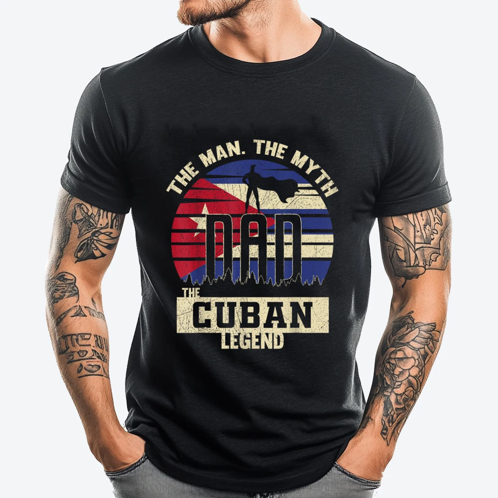 

The Man The Myth The Cuban Legend Dad Designer T Shirt Men Oversized T Shirt T Shirt for Men