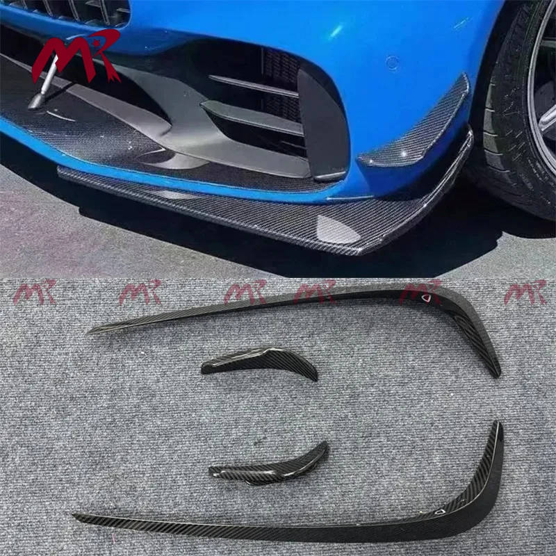 Carbon Fiber Front Trunk Spoiler Wing Splitters For Benz AMG GTR Coupe Spyder 2019 2020 2021