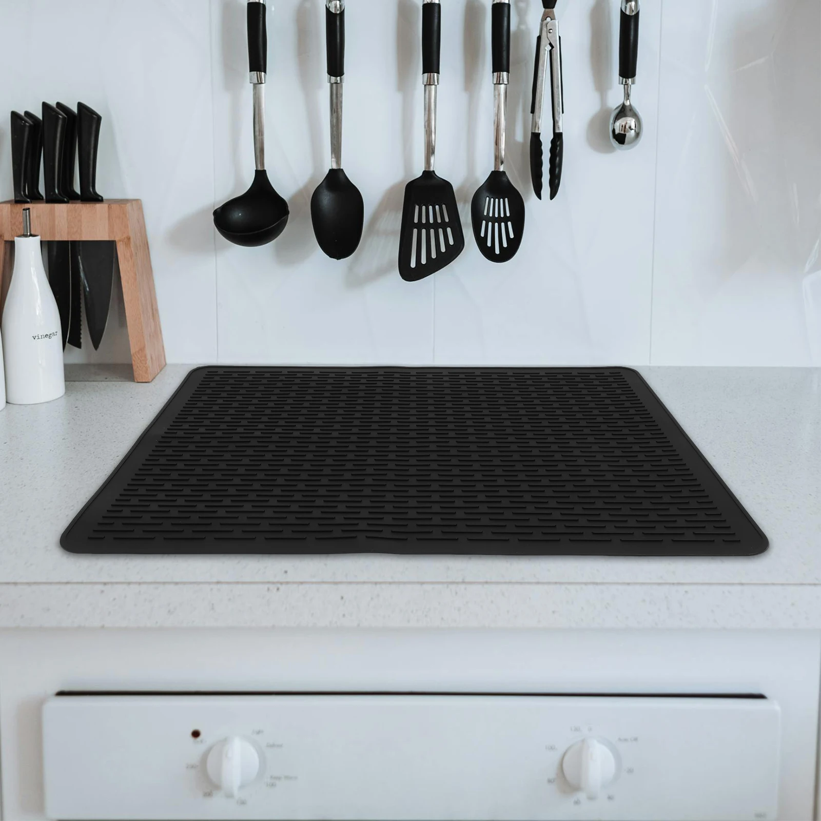 

Silicon Induction Cooktop Mat Heat Resistant Oil Proof Nonstick Nonslip Kitchen Countertop Protector Stove Pad Decorative
