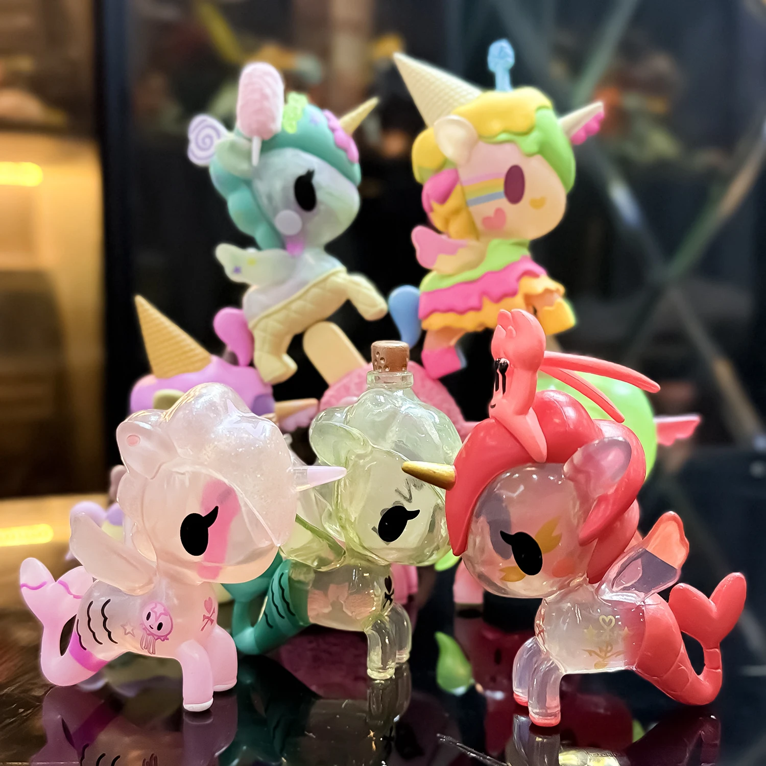 Rara scatola cieca cavallo unicorno rosa carino raccogliere figure giocattolo Caja Ciega Unicorno raro regalo per bambini giocattolo sciolto regalo di Natale Y251119