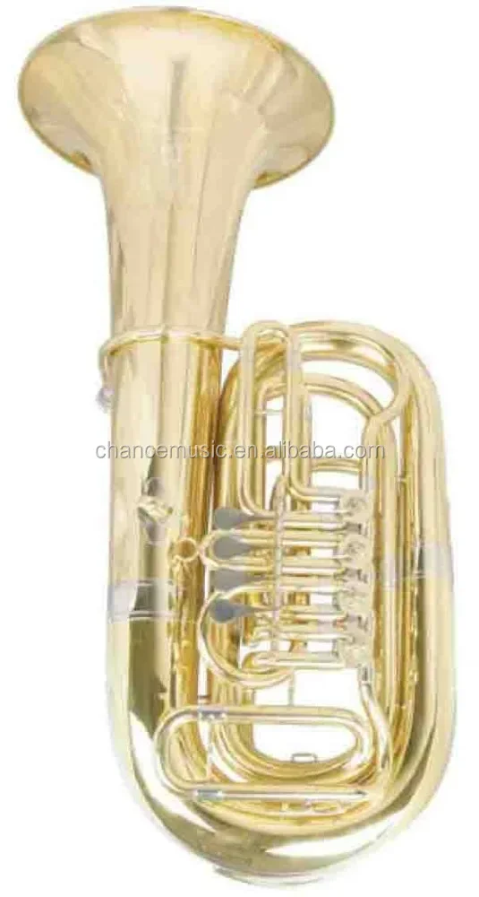 Double Color Bb 4-Key Gold Lacquer Children Rotary Professional Tube ABC0113/0116/0117