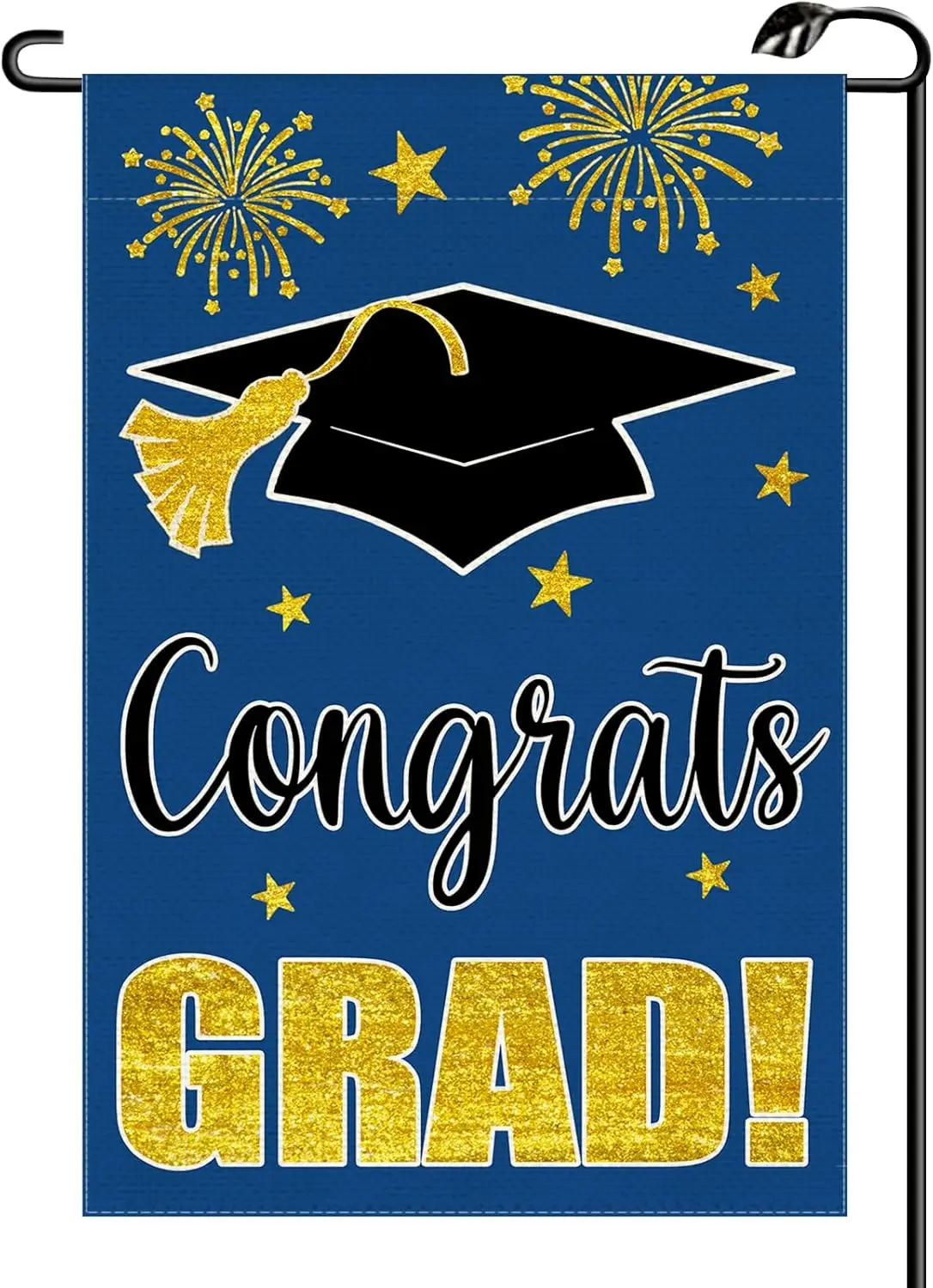 Graduation Diploma Cap Congrats Grad Garden Flag 12x18 Inch Vertical Double Sided Class Of 2025 Ceremony Small Flags Farmhou EEZ
