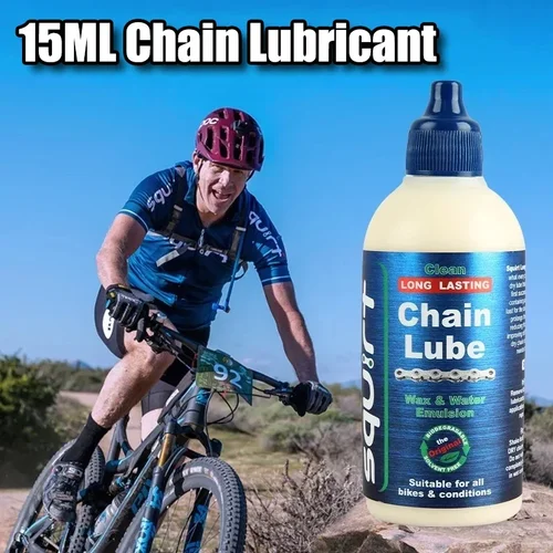 Imagen 2 del producto Aceite de cera para cadena de bicicleta, lubricante para cadena de bicicleta de montaña y carretera, aceite especial para engranajes, herramienta de mantenimiento de cadena de todas las bicicletas, 15ML