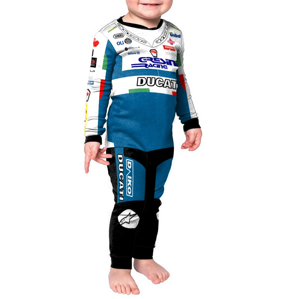 2024 Summer New MOTO GP Jumpsuit Bestseller Marquis 93 Driver Enthusiast Baby One-piece Outfit Outdoor Sports Clothing Baby Boys