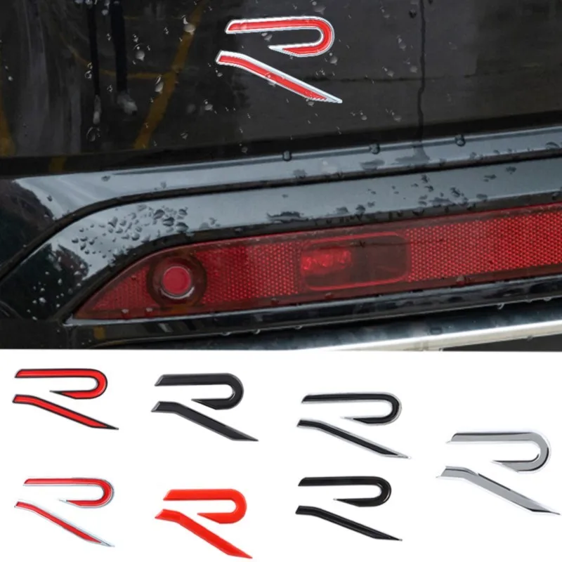 1Pcs Car Styling New R Logo Side Body Fender Rear Trunk ABS Sticker Auto Accessories For Volkswagen VW Golf MK6 Polo Jetta Caddy