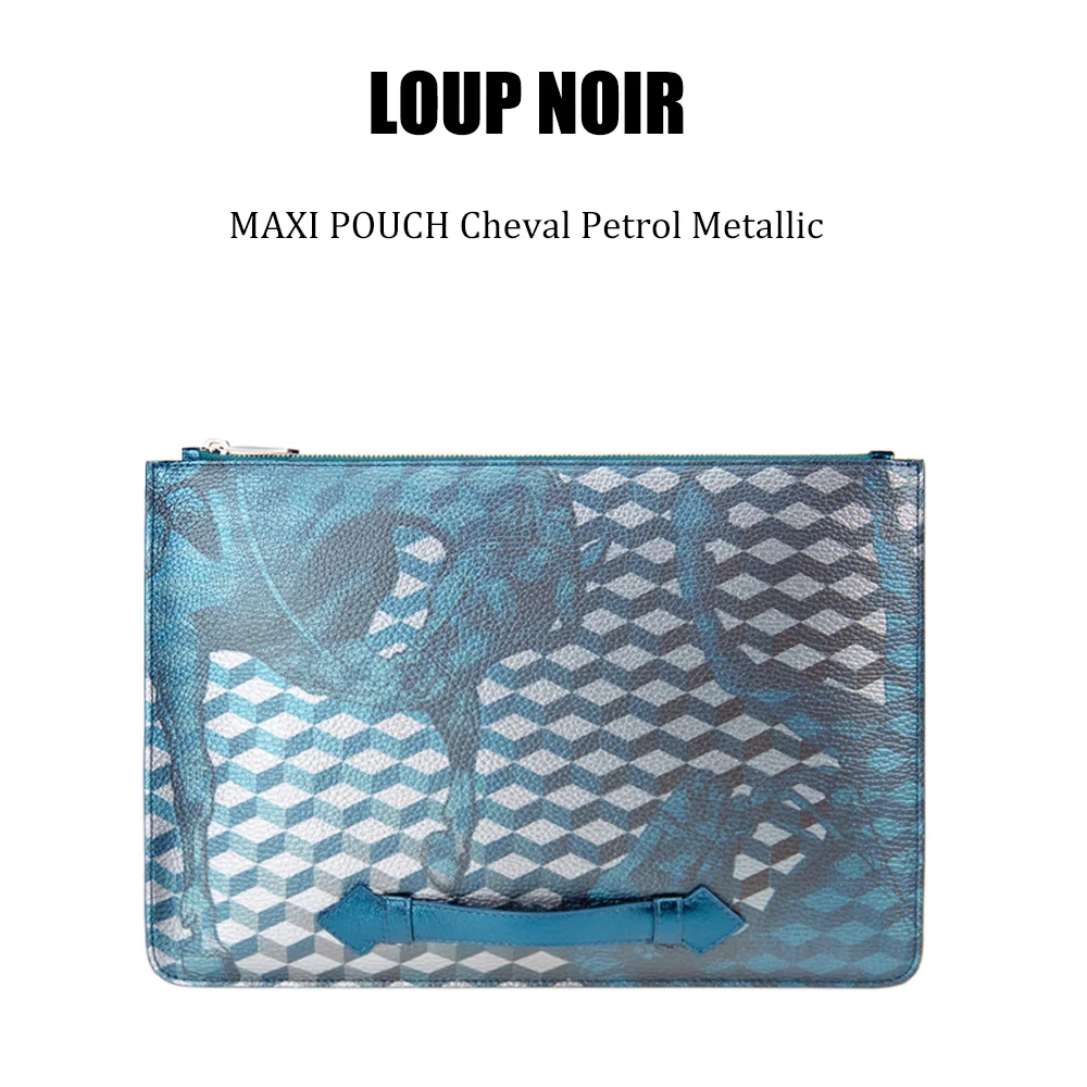 LOUP NOIR Bag Clutch Bags Women Men Bag Envelope Package Documents Leather High Quality Casual Handbag NOIR Bag