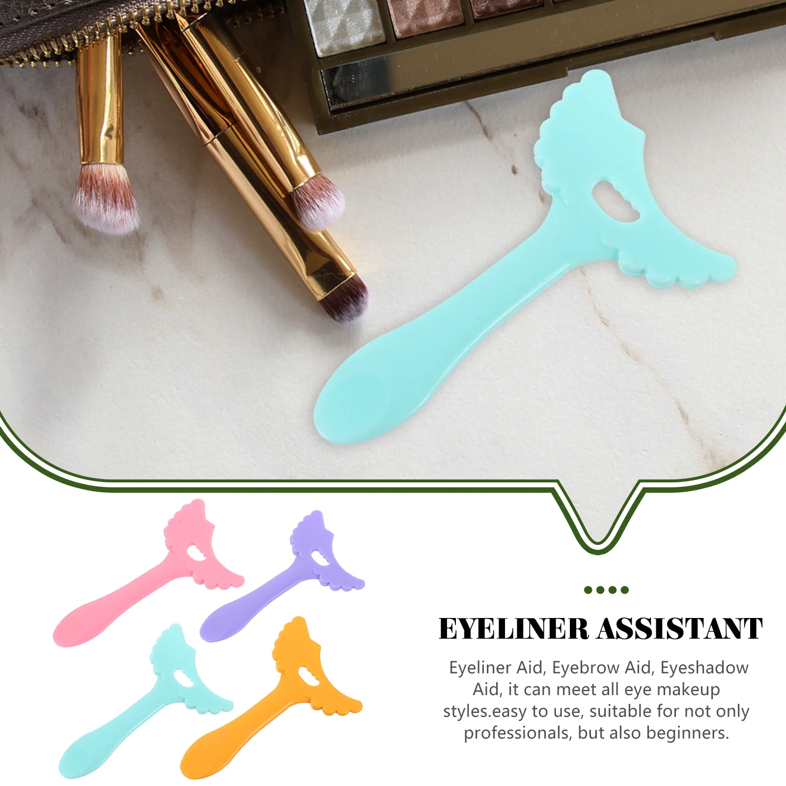 4 Pcs Eye Makeup Tools Eyeliner Aid Eyeshadow Stencil Silica Gel Multifunctional Lightweight Portable Easy