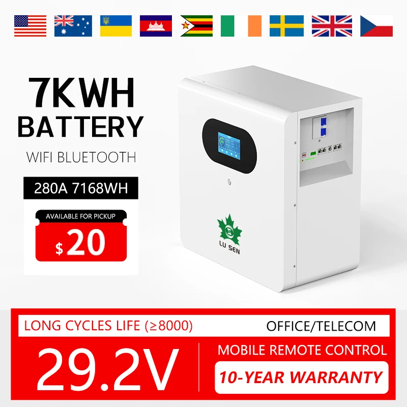 

25.6v Lithium Ion Lifepo4 Batteries 280Ah 7kwh Solar Battery Pack for Household Energy Storage
