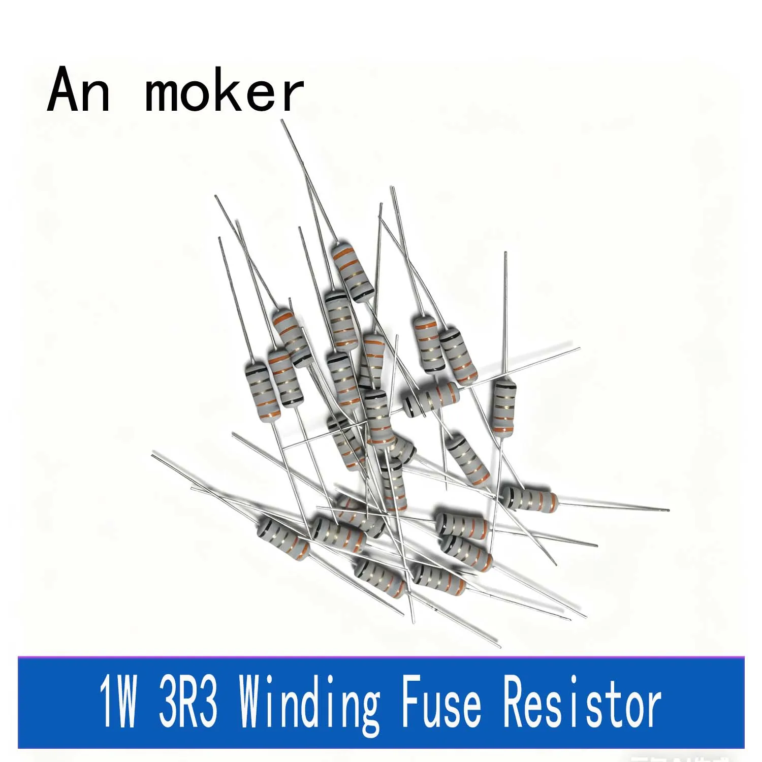 25PCS Wire Fuse Wirewound Resistor Fuse Resistance 1W 3.3R