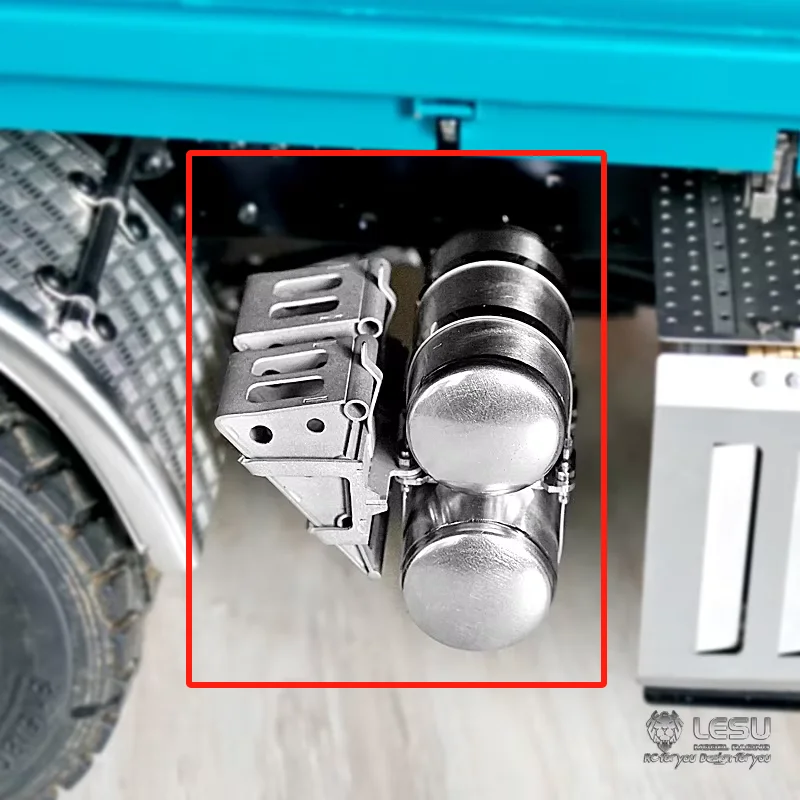 LESU 1/14 Truck Universal Modified Side Decorative Parts Double Gas Tank Wheel Anti-slip Kit G-6186-B
