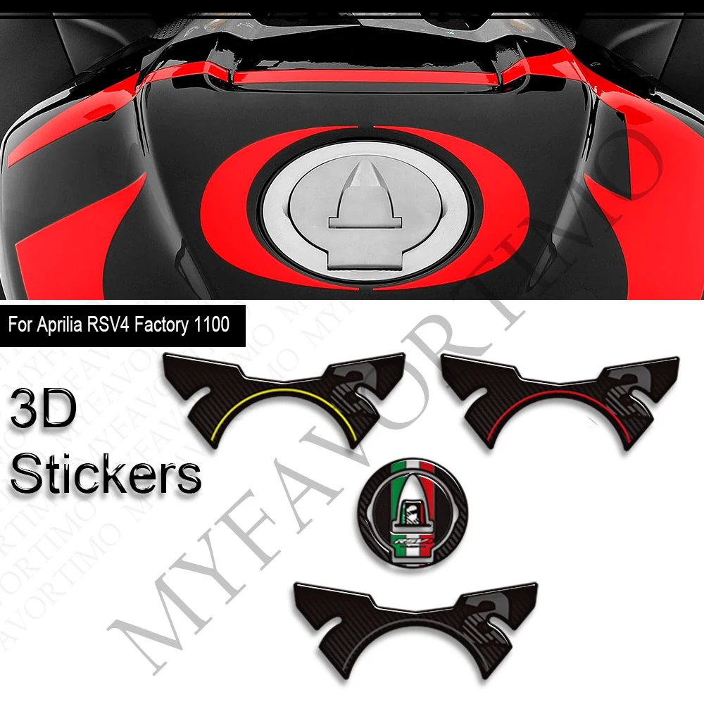 

For Aprilia RSV4 Factory 1100 Motorcycle Tank Pad Cap Tank Pad Grips Gas Fuel Kit Knee Fairing Fender Protector Stickers Decals