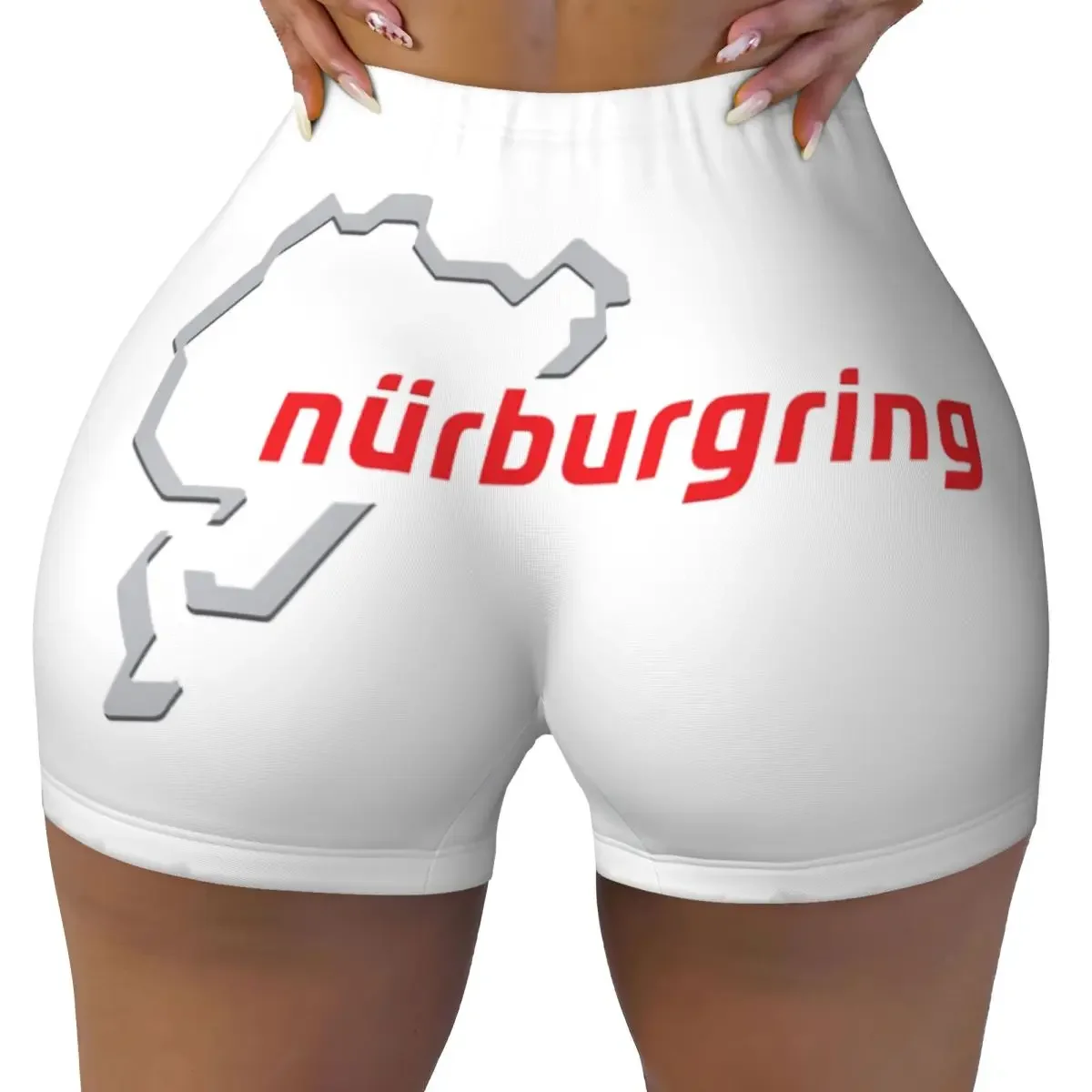 Custom Race Track Germany Nurburgring Women Gym Workout Running Shorts Athletic Volleyball Biker Yoga Shorts