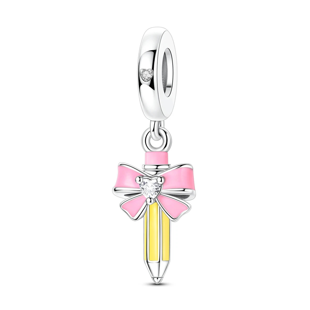 

925 Sterling Silver Charm Graduation Pencil Bow For Grad fit Bracelet Bead DIY Original Pendant Lady Jewelry