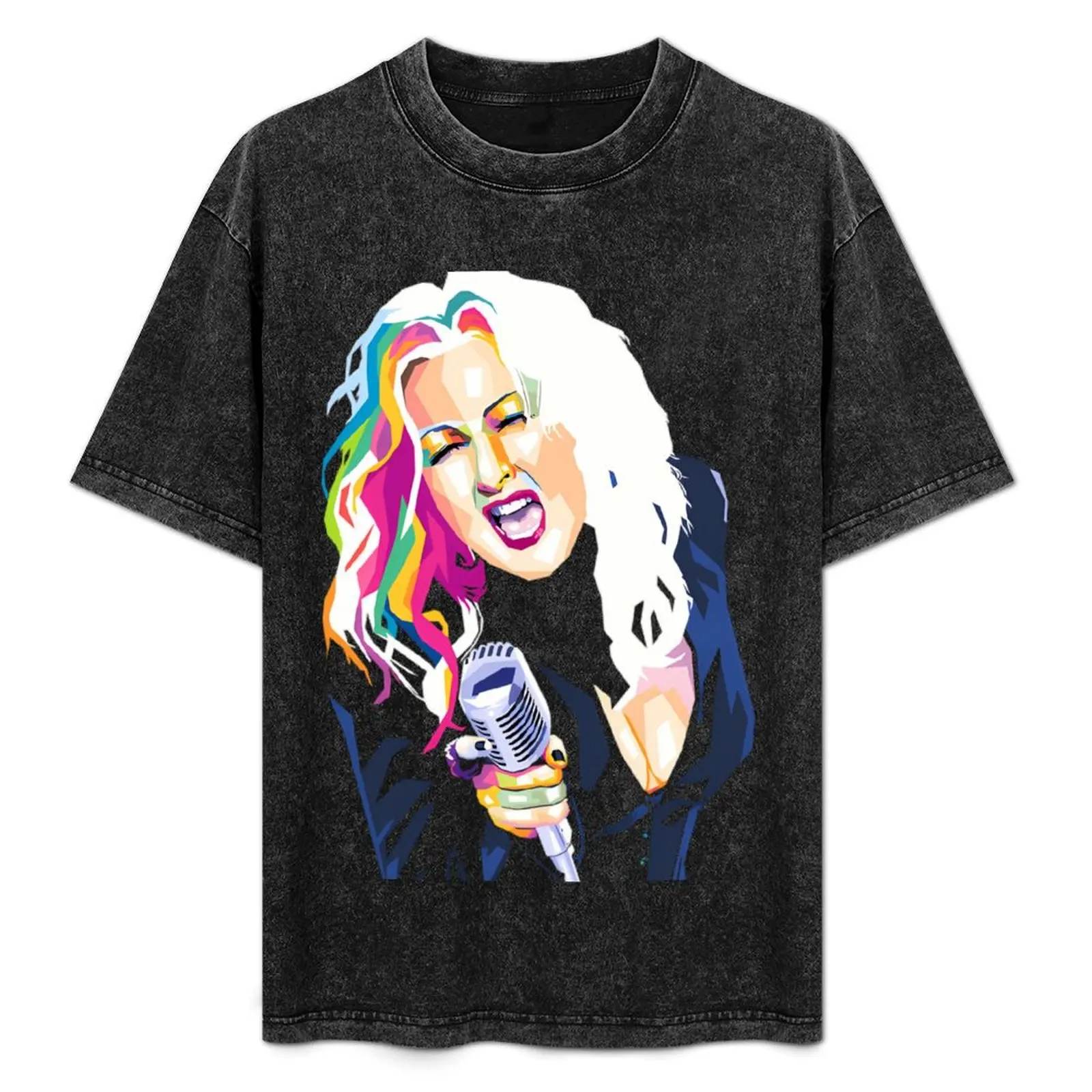 

Cyndi Lauper Digital Art T-Shirt tees customs design your own blacks black t-shirts for men