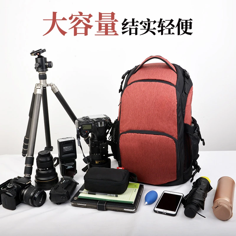 Backpack camera, large capacity travel SLR bag