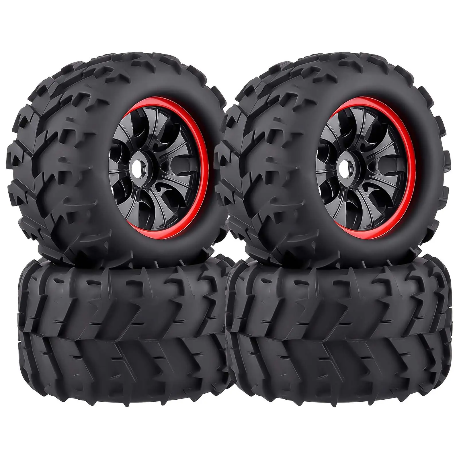 

HobbyPark 3.2 Glued 17mm Hex RC Truck Wheels Tires Set for 1/8 Arrma Kraton Notorious Redcat Traxxas Maxx Tmaxx E-Revo 2.0 3.3