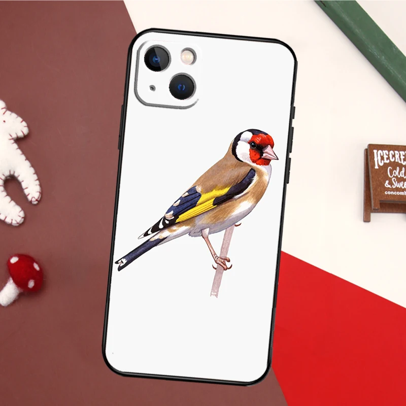 European Goldfinch Phone Case For iPhone 16 15 11 12 13 14 Pro Max X XR XS Max 6 14 Plus Soft Cover