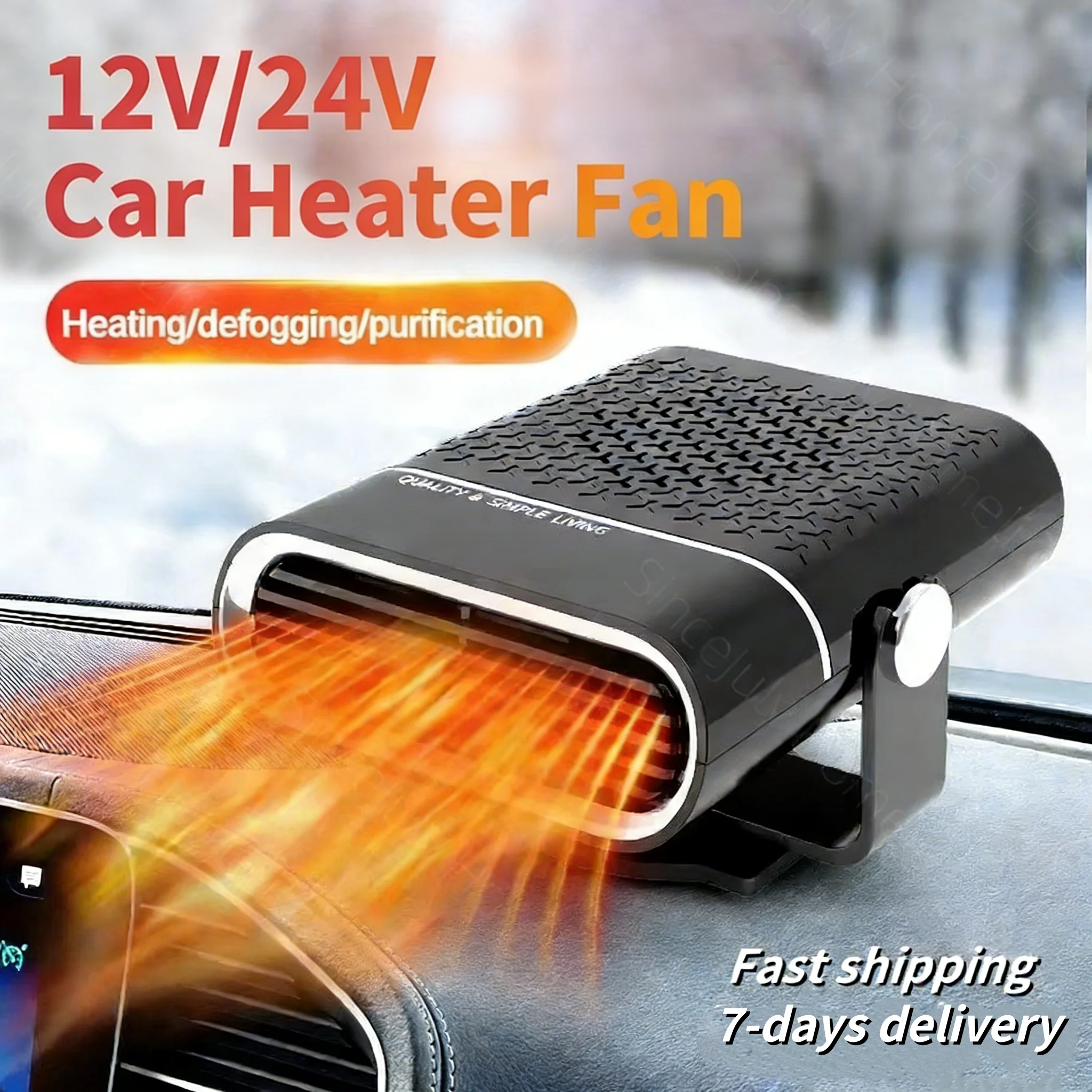 Portable Car Heater Car 12V Heater 24V Car Heater Windshield Automatic Defogging Defrost Heater Fast Heating 2025 New