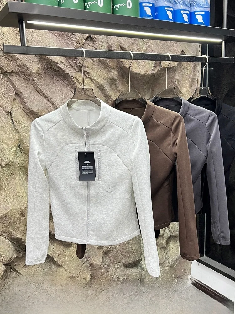 

Slimming Short Sportswear Sweatshirt Cardigan Outdoor Jacket Women's Spring Standard Fit Long Sleeve Zipper Casual Style