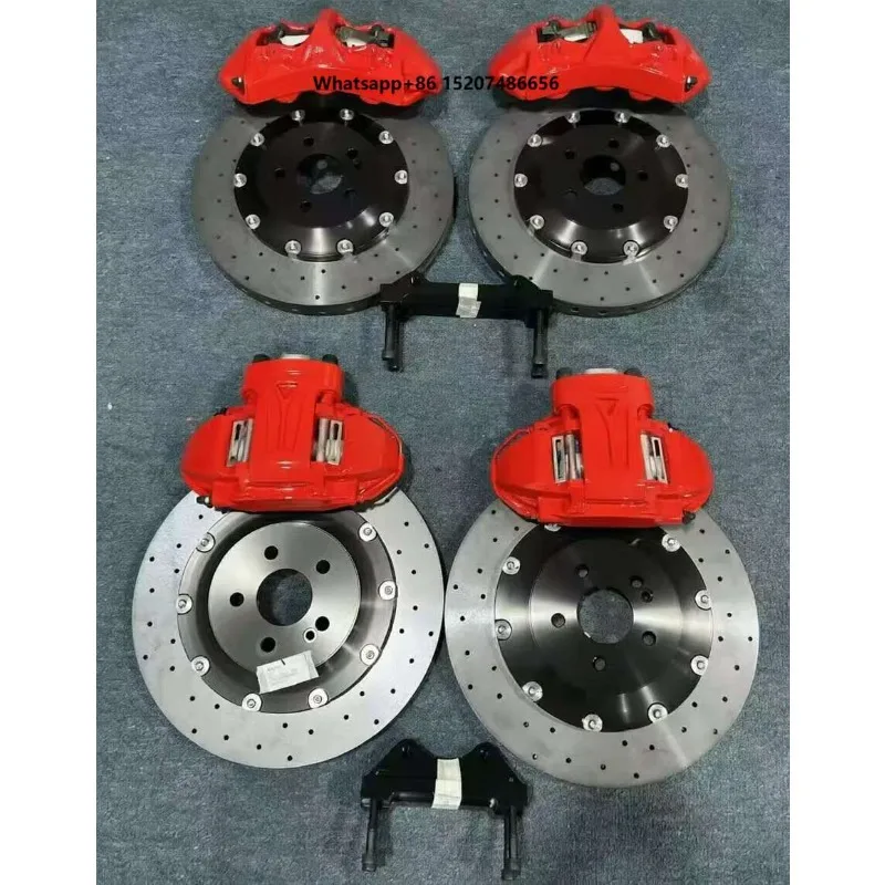 Cars Brake Caliper Kit GT6 Front 6 Piston Rear EPB Carbon Fiber Ceramic Disc Rotor for Model S X Y 3  M8 440i F36 F32