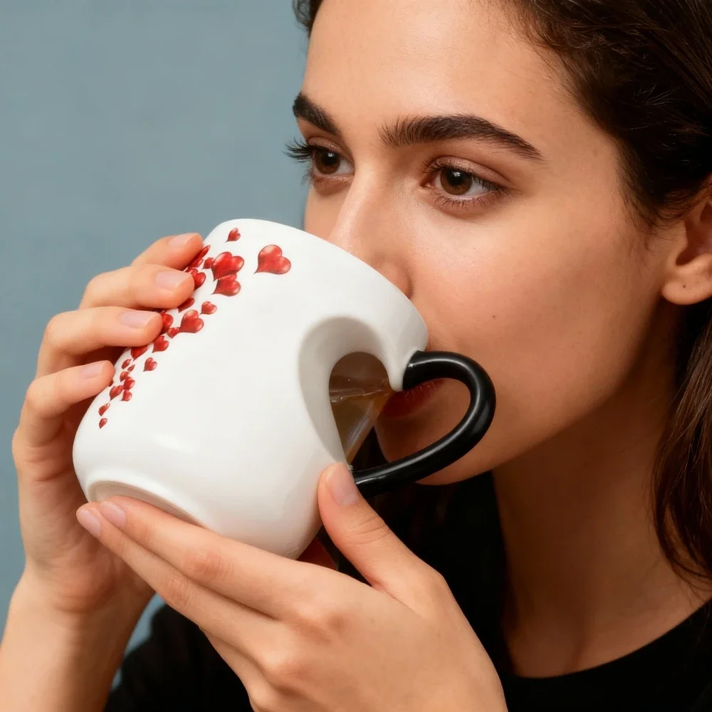 Color Changing Funny Mug Magic Coffee Tea Heat Changing Sensitive Cup Design Drinkware Ceramic Mugs Valentine's Love Gift Idea