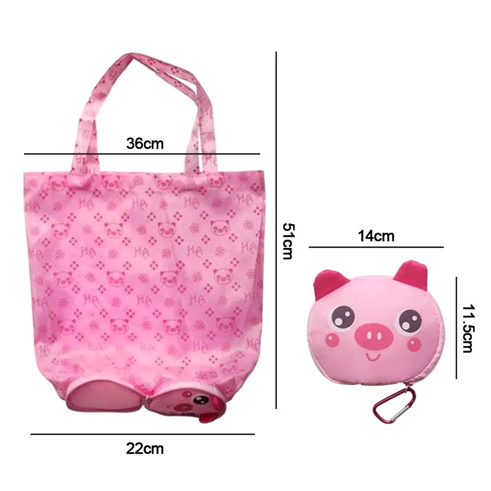 Organizer Supermarket Eco-friendly Portable Handbags Folding Shopping Bag Trolley Cart Handle Pouch Grocery Bags