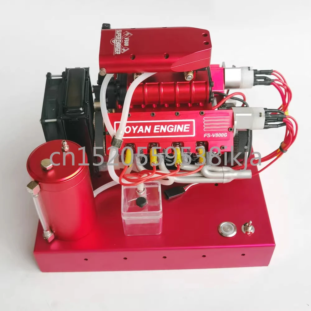 TOYAN FS-V800 Engine Turbine Machine Supercharged Model V8 Mini Micro Gasoline Engine Model Toys