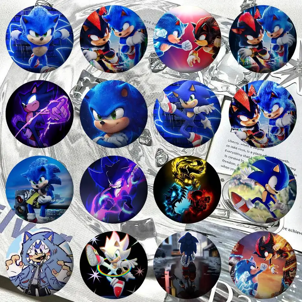 Cool Amime S-Super-S-SonicS Badge Pins For Friend, Backpack, Clothing, Collectible Accessories, Jewelry Gift