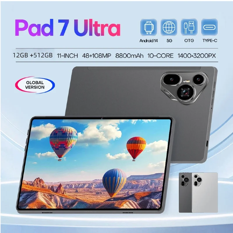 MI Pad 7 Ultra Original Tablet PC 11 Inch 4K HD Screen Android 14 12GB+512GB 8800mAh 5G Dual SIM Phone Call WIFI Office Tablet