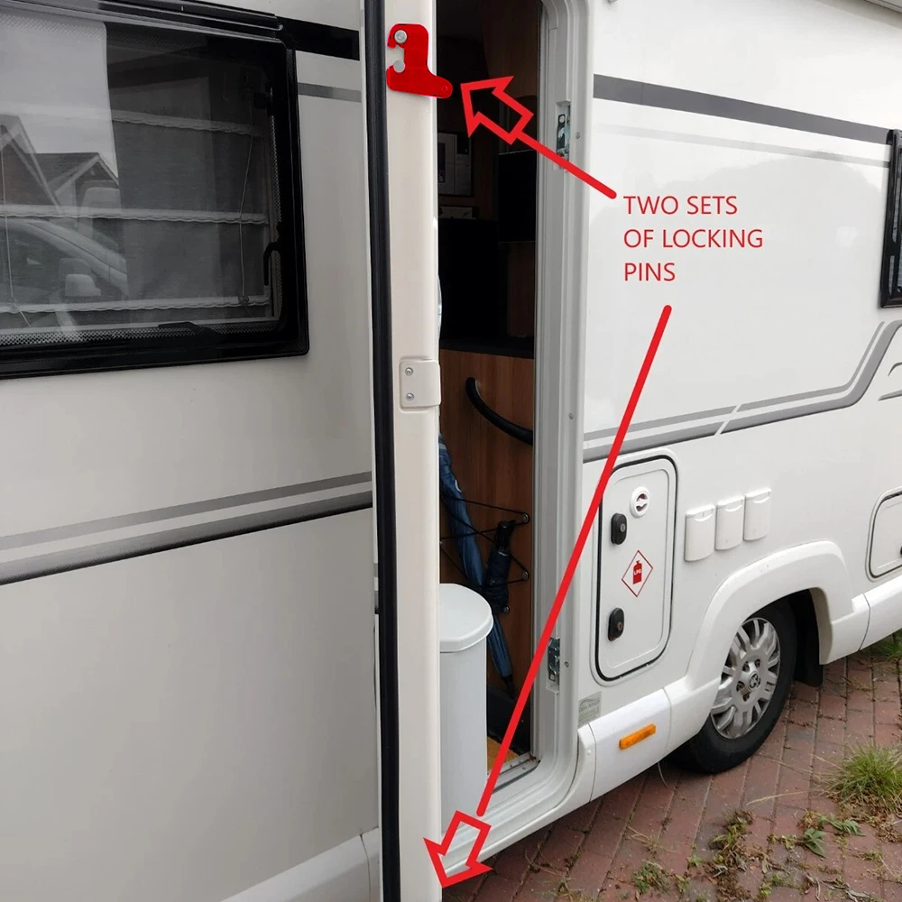 1pcs Motorhome Security Door Lock Panel Model 2 Motorhome Door Latch Anti-Theft Lock Protective Latch