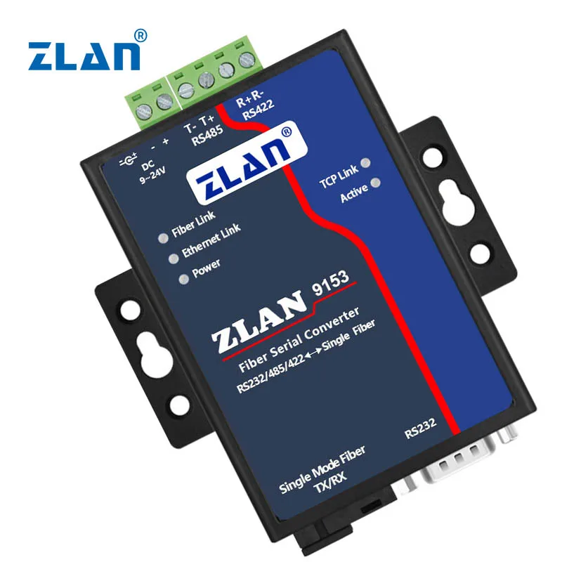 ZLAN9153 RRS232/485/422 to Optical Fiber converter