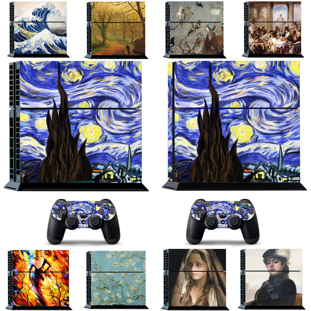 Paintings 1753 Vinyl Skin Sticker for Sony PS4 PlayStation 4 and 2 controller Skins Stickers