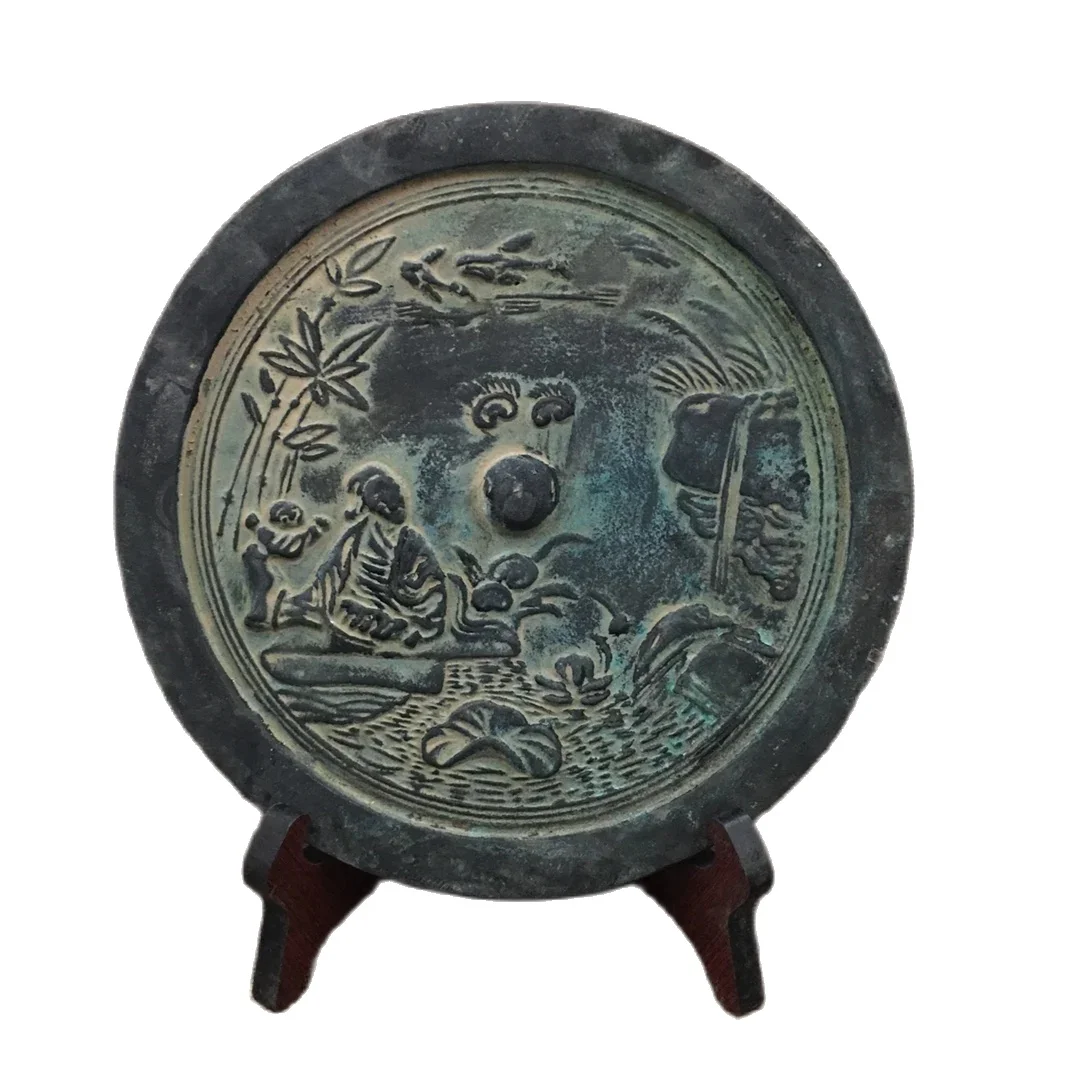 

Bamboo Grove Maid Picture Antique Bronze Mirror Home Decoration Ornament