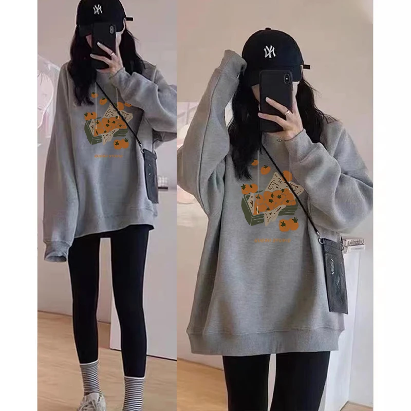 新しい冬スリムカジュアル女性パーカーシンプルなベーシック無地シックな女性パーカーファッションストリート韓国アメリカントップ女性